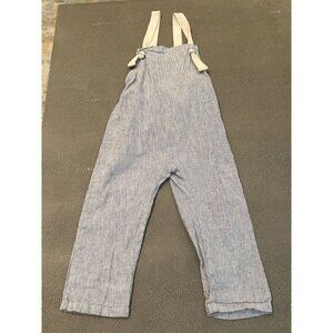 The Simple Folk Seersucker Overalls 18/24 EUC